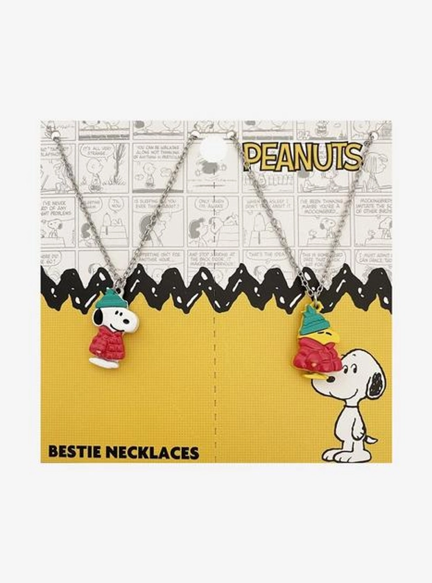 Peanuts Snoopy & Woodstock Puffer Jacket Best Friend Necklace Set | Hot Topic