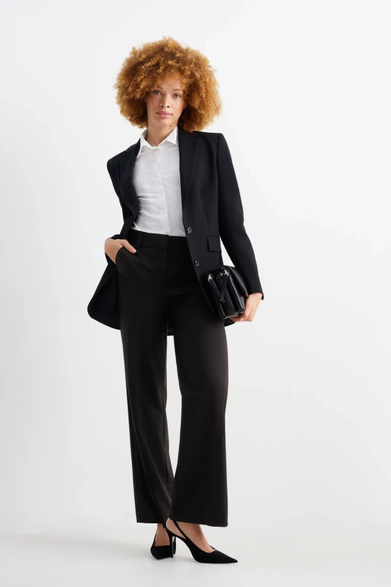 Pantalon de bureau - high waist - wide leg - Mix & Match | E-Shop C&A