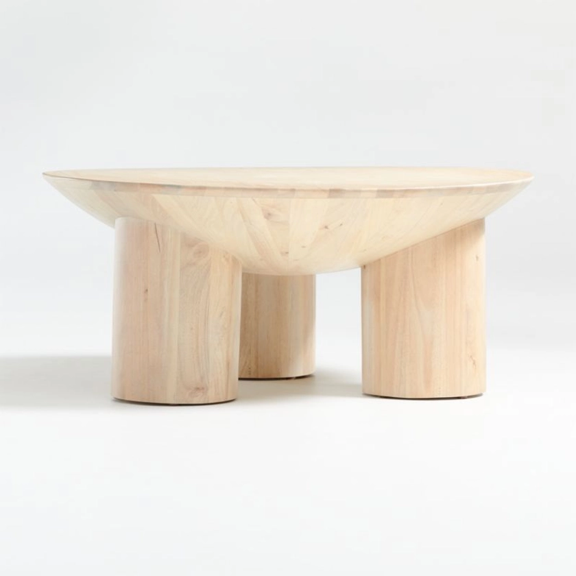 Tom Natural Three-Legged Coffee Table by Leanne Ford | Crate & Barrel