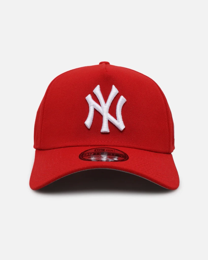 New Era New York Yankees "Scarlet White" 39THIRTY A-Frame Stretch Fit | Culture Kings