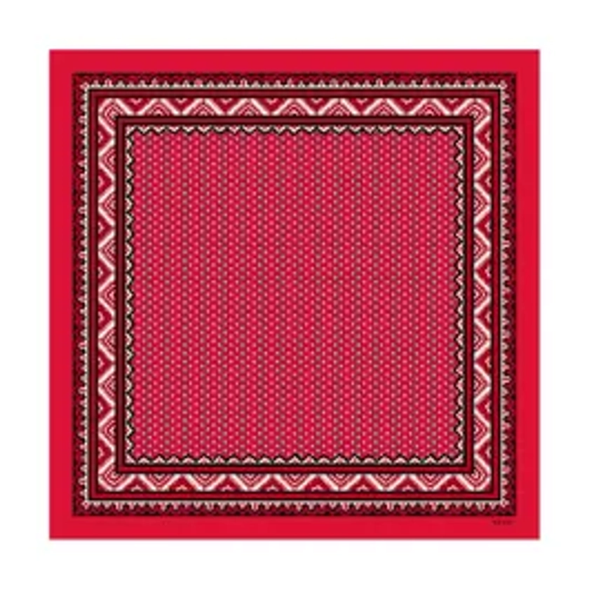 Bandana coton MINI MOUCHE rouge 60 x 60 cm