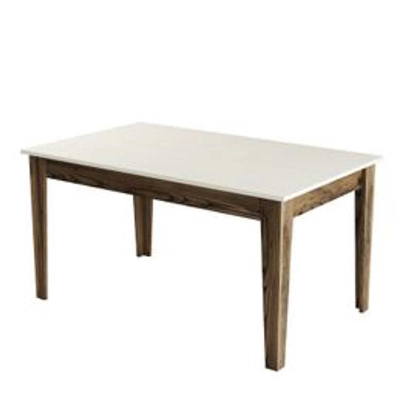 Table de salle à manger avec rangement Kaltes L145cm Beige et bois