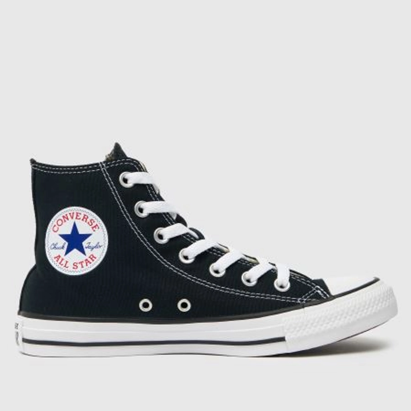 Womens Black & White Converse All Star Hi Trainers | schuh