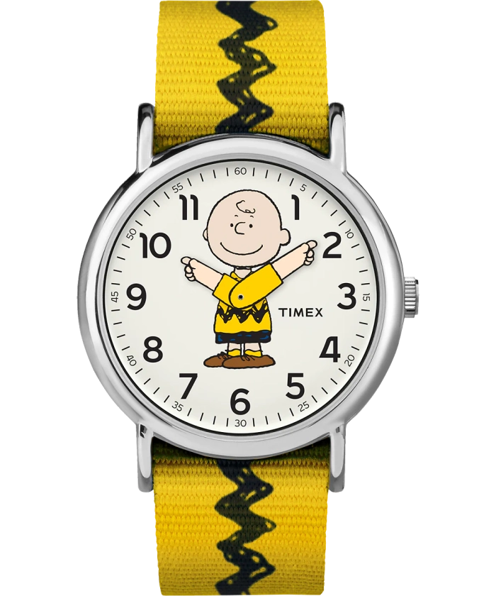 Timex x Peanuts Charlie Brown 38mm Fabric Strap Watch