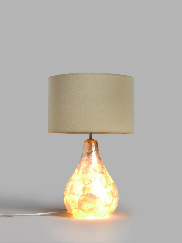 John Lewis Pearl Dual-Lit Capiz Shell Table Lamp