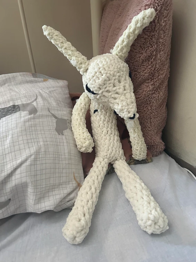 CAR SEAT HEADREST Twin Fantasy dog crotchet plushie