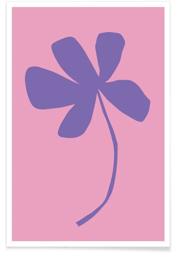 Single Purple Flower affiche