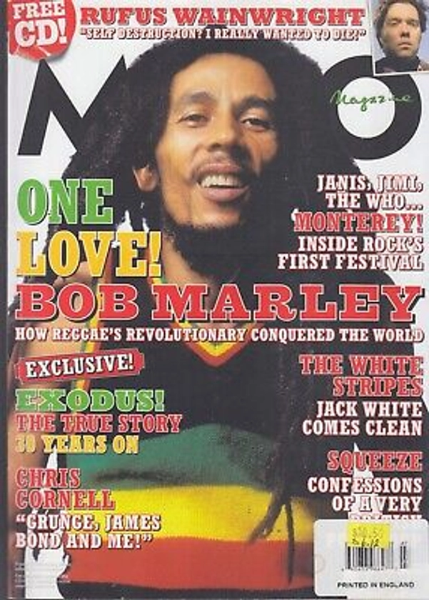 mojo magazine July 2007 bob Marley chris Cornell the white stripes Monterey pop | eBay