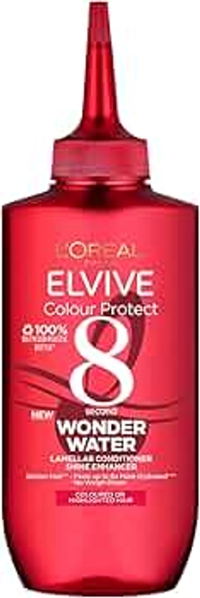 L'Oréal Paris Wonder Water, Liquid Hair Conditioner by Elvive Colour Protect, 8 Second Hair Treatment for Damaged, Coloured Hair with Lamellar Technology, 200 ml