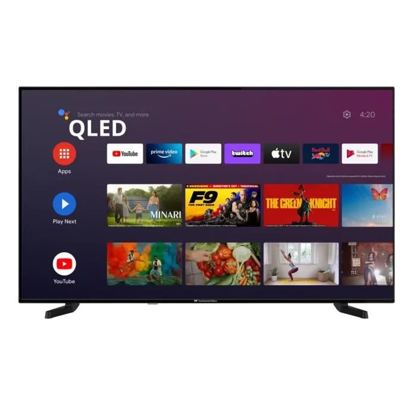 CONTINENTAL EDISON CELED55SAQLD24B3 - TV QLED UHD 4K 55“ (139cm) - Smart TV Androïd