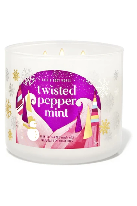 Buy Bath & Body Works Twisted Peppermint Christmas 3 Wick Candle 14.5 oz / 411 g from the Next UK online shop