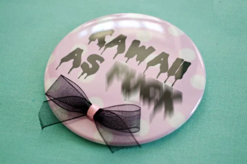 7.5cm Kawaii Button mit Schleifen
