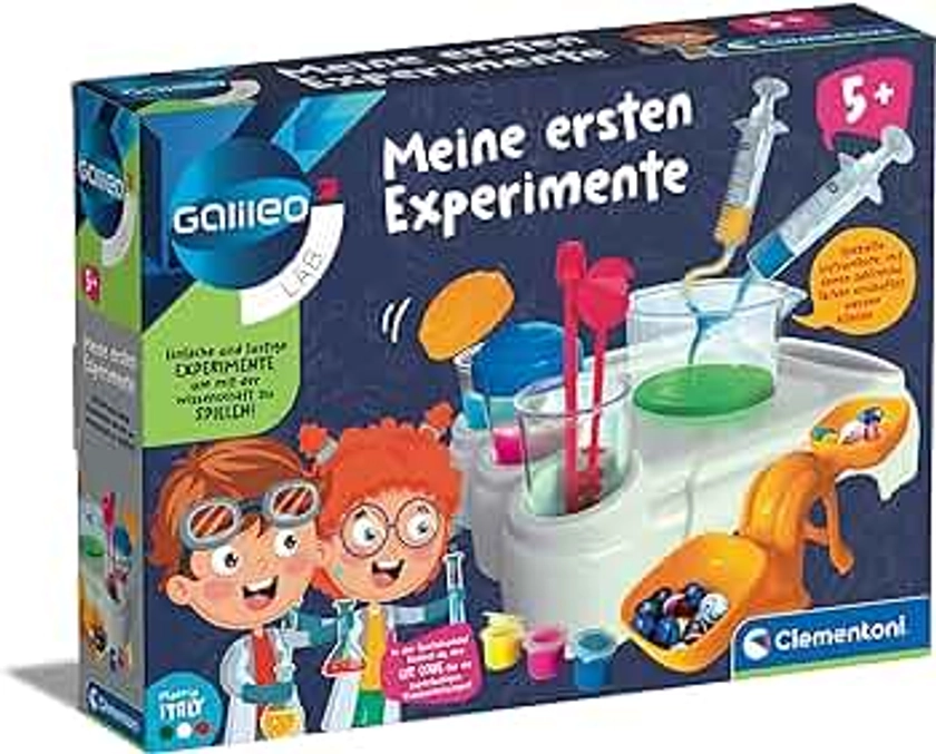 Clementoni Galileo Lab – Meine ersten Experimente, spannende Versuche für Vorschulkinder, Experimentieren mit Farben, Gewichten & Maßen, für kleine Forscher ab 5 Jahren von Clementoni 59266