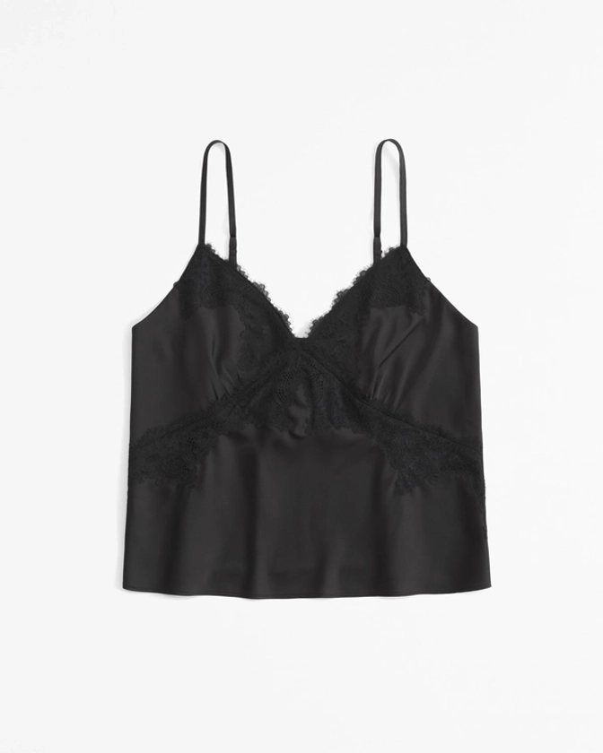 Women's Lace and Satin Cami | Women's Matching Sets | Abercrombie.com