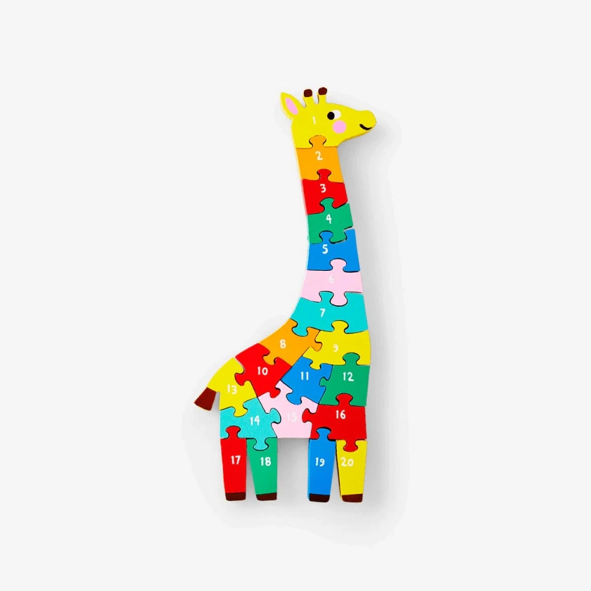 Puzzle des chiffres de la girafe - 20 pcs