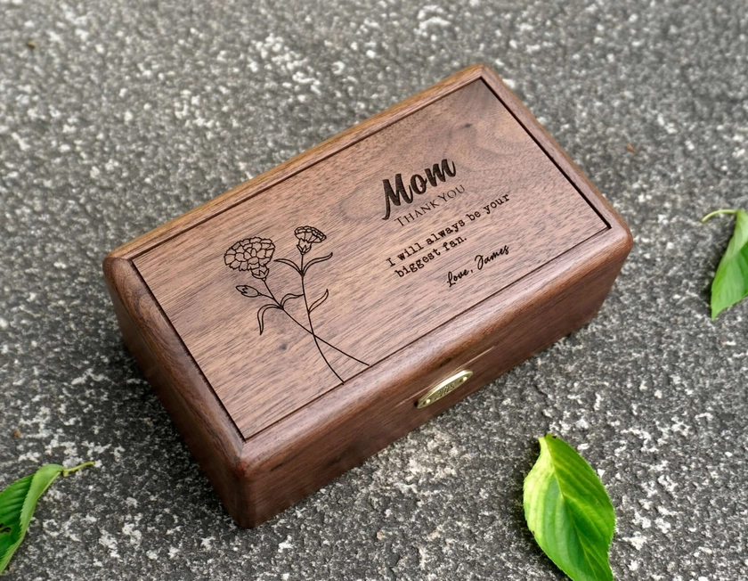 Personalized Engraved Wood Jewelry Music Box Plus | Wishsign