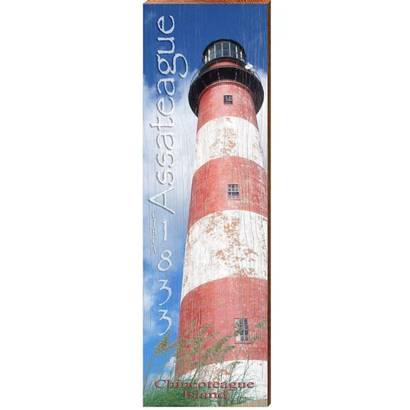 Assateague Lighthouse Chincoteague Island | Wall Art Print on Real Wood