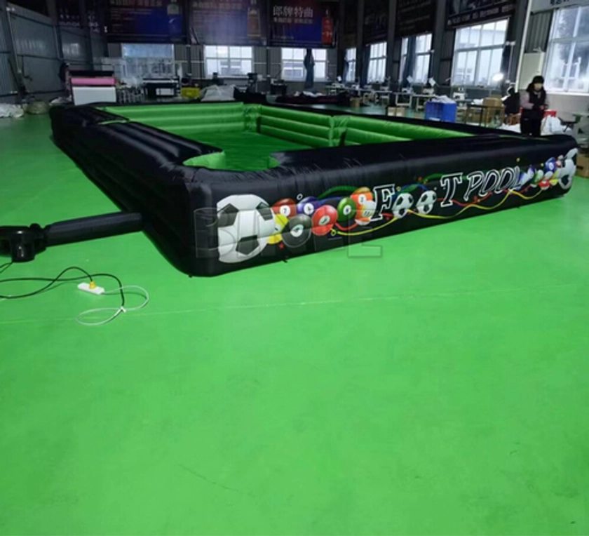 Interactive Game Large Footpool Inflatable Snooker Football Pool Table With 16 | H.Preston Media