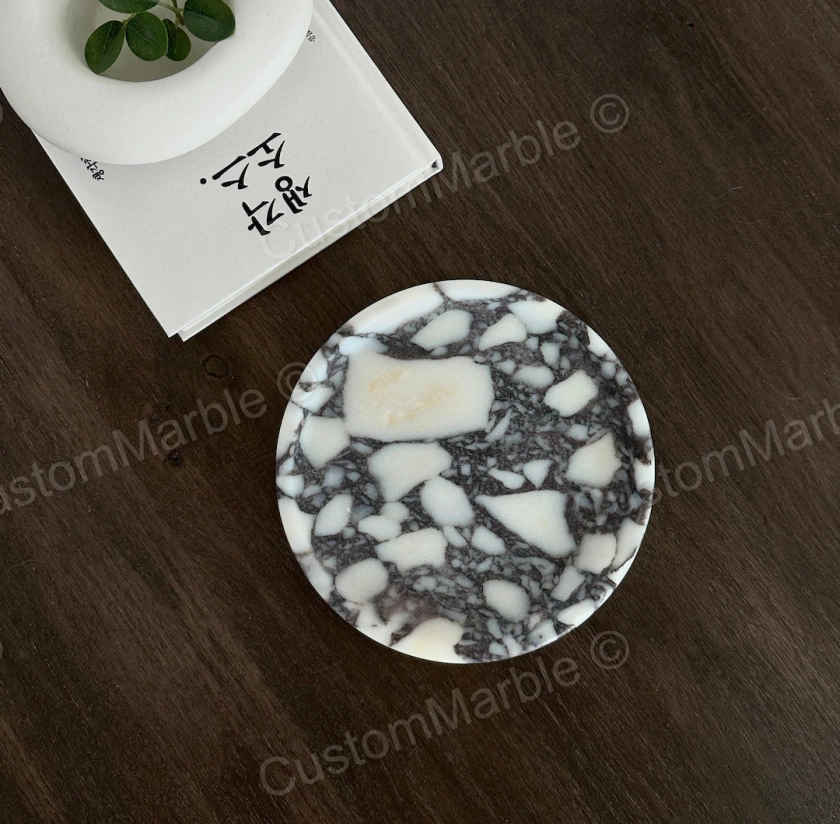 Calacatta Viola Marble Plate/tray Handmade Product - Etsy