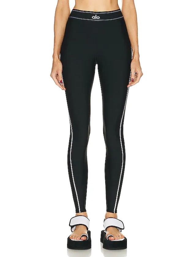 alo Airlift High-waist Suit Up Legging in Black & White | FWRD