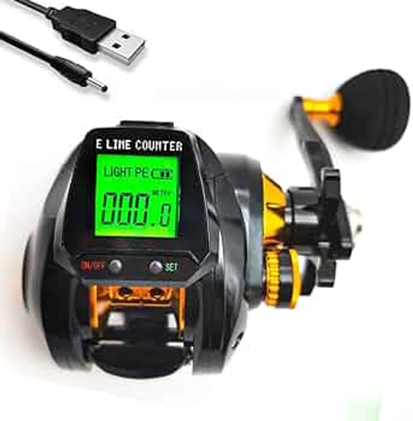 6.3: 1 Baitcasting digital fishing reel with large accurate line counter screen : Amazon.nl: Sports & Outdoors