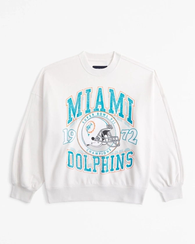 NFL Miami Dolphins Graphic Oversized Sunday Crew | NFL NFL | Abercrombie.com