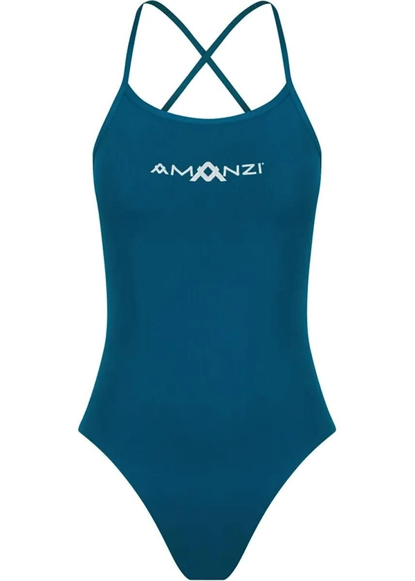 Amanzi Girl's Neptune Tie Back Swimsuit - Blue