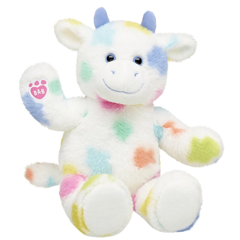 Colorful Splatter Cow Stuffed Animal