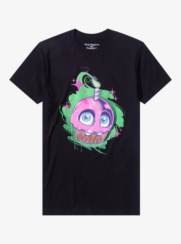 Five Nights At Freddy's Carl The Cupcake Glow-In-The-Dark Boyfriend Fit Girls T-Shirt
