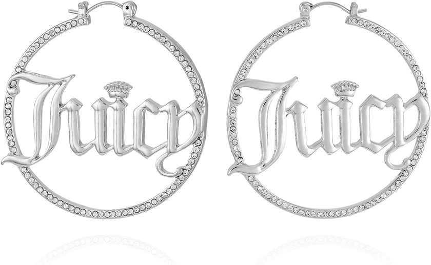 Juicy Couture Goldtone Signature Logo Hoop Earrings For Women