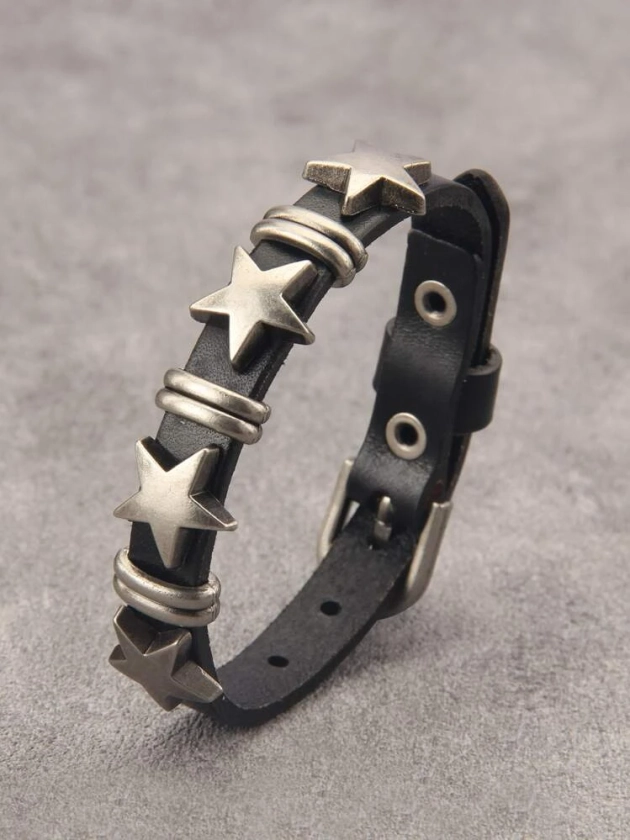 Fashionable and Popular Men Star Decor Bracelet for Jewelry Gift and for a Stylish Look