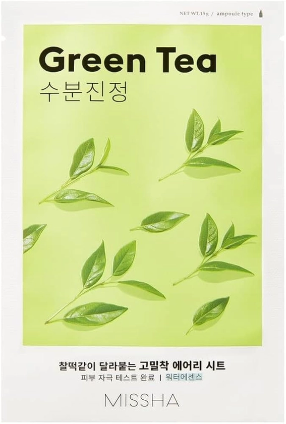 MISSHA Pure Source Cell Sheet Mask Grüner Tee Green Tea Gesichtsmaske 1 Stück : Amazon.de: Kosmetik