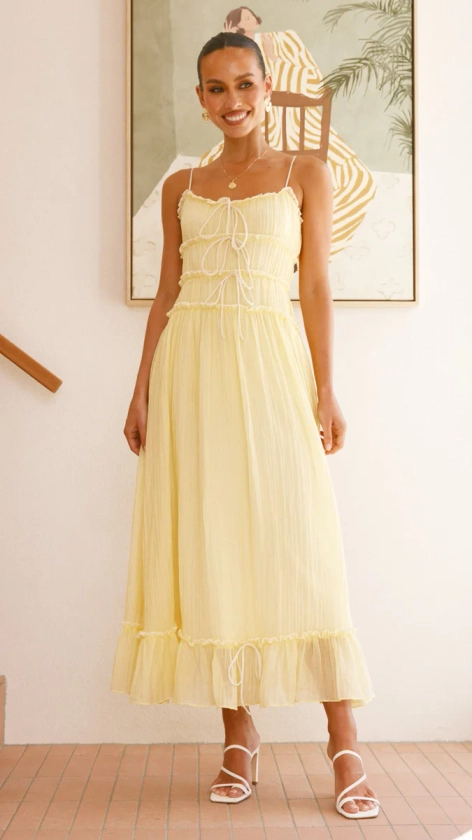 Halo Maxi Dress - Lemon - Buy Women's Dresses - Billy J