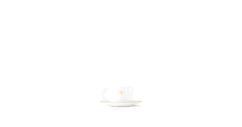 Les collections de Louis Vuitton : Set de tasses à thé motif doré