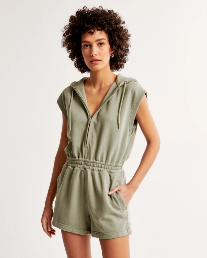 Women's Hooded Fleece Romper | Women's Dresses & Jumpsuits | Abercrombie.com