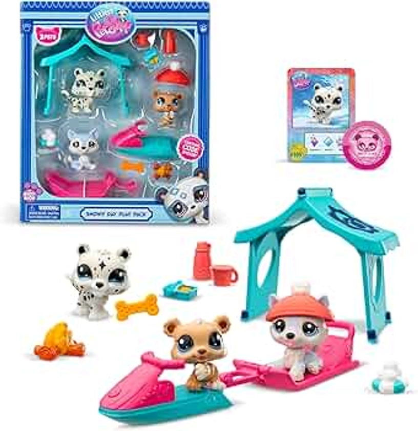 Littlest Pet Shop - Snowy Day Play Pack - LPS Gen 7, Authentic Mystery Figures, Surprise Collectible Kidult Toy, Girls, Boys, Kids, Tweens Ages 4+