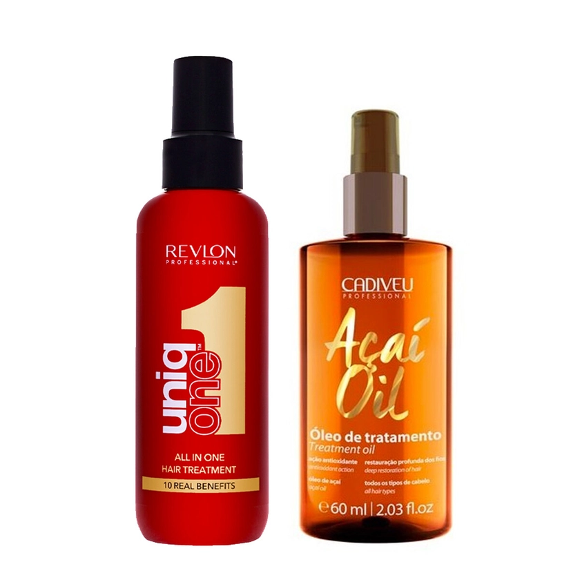 PACK DIA SIM DIA SIM REVLON UNIQ ONE + CADIVEU AÇAI OIL - 150ml+60ml