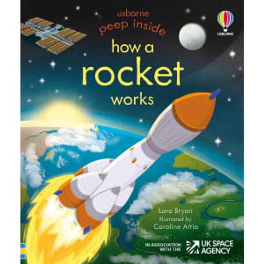 Usborne Peep Inside How a Rocket Works by Lara Bryan - Book