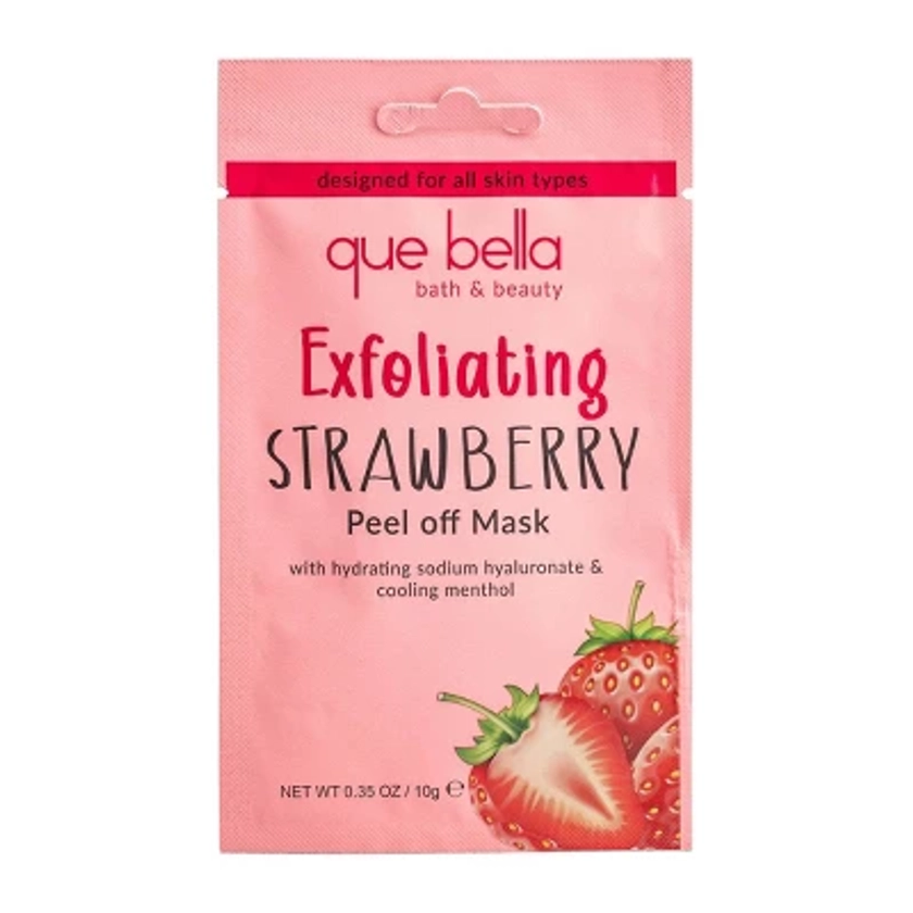 Que Bella Exfoliating Strawberry Peel Off Mask - 0.35oz