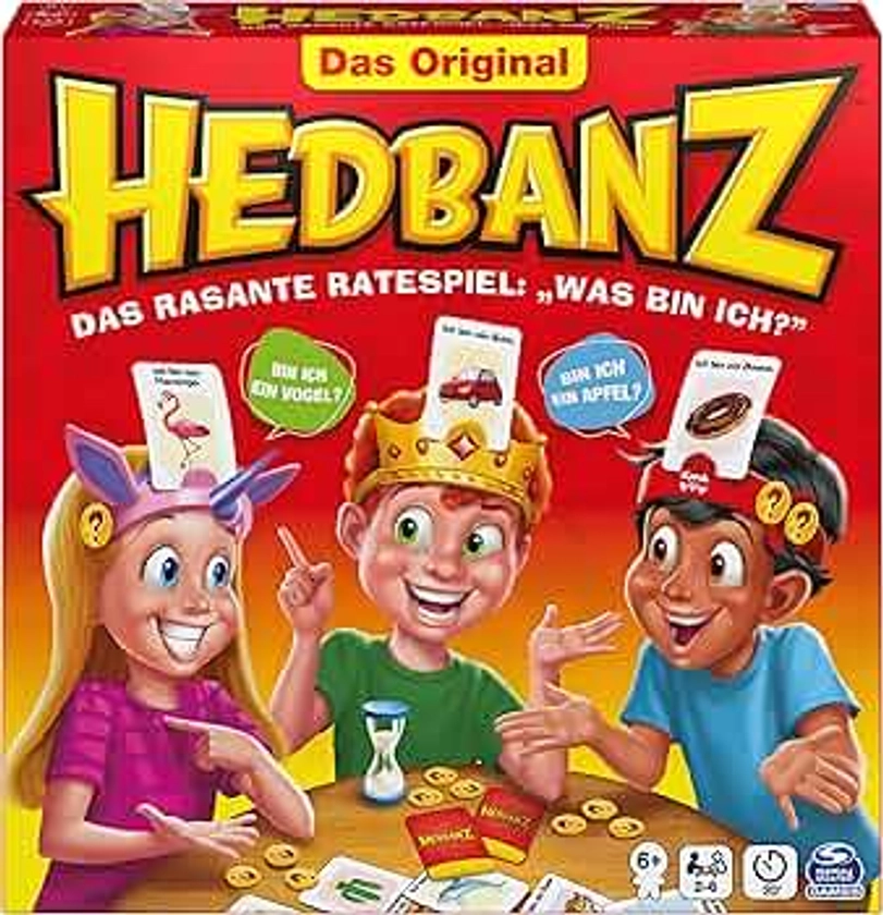 Spin Master Games Hedbanz - das rasante Ratespiel für die ganze Familie - Neuauflage mit tollem Spielmaterial, für 2-6 Spieler ab 6 Jahren