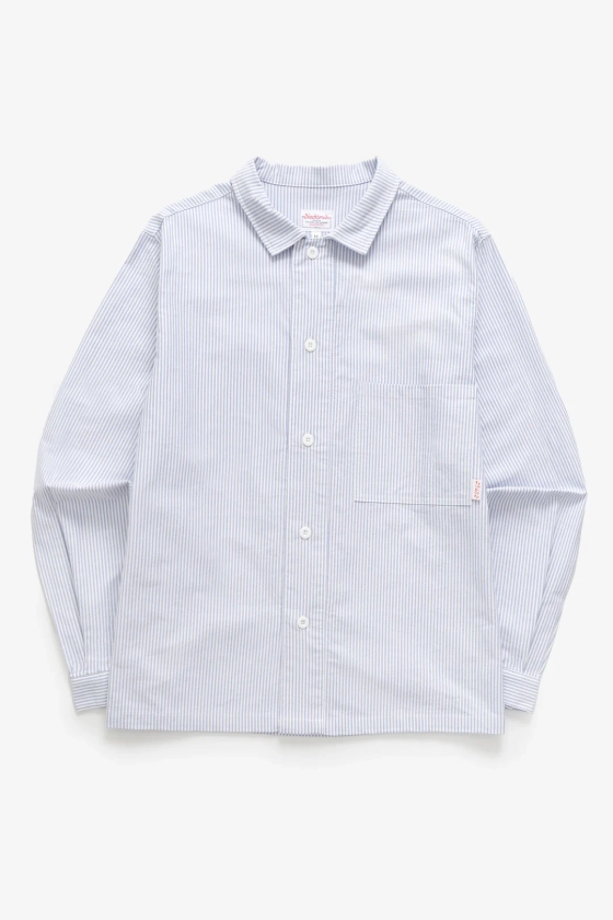 Blacksmith - 'Boxford' Utility Shirt - Blue Stripe