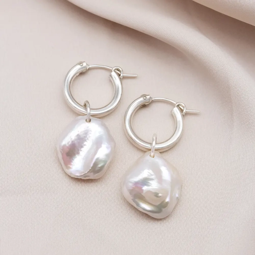 Clemmie Petal Pearl Earrings