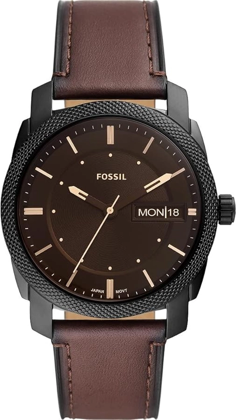 FOSSIL Machine Watch for Men, Quartz Movement with Stainless Steel or Leather Strap