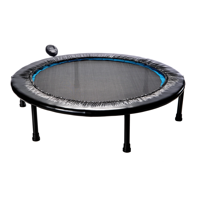 Athletic Works Circuit Trainer Trampoline with Steel Frame, Monitor and Adjustable Incline, 36"Dx12"H, 14 lbs., Black