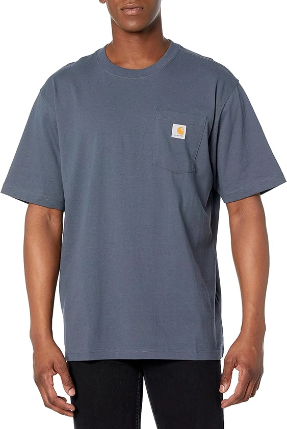 Amazon.com: Carhartt Mens Loose Fit Heavyweight Short-sleeve Pocket Work-utility-t-shirts, Bluestone, XX-Large US: Fashion T Shirts: Clothing, Shoes & Jewelry
