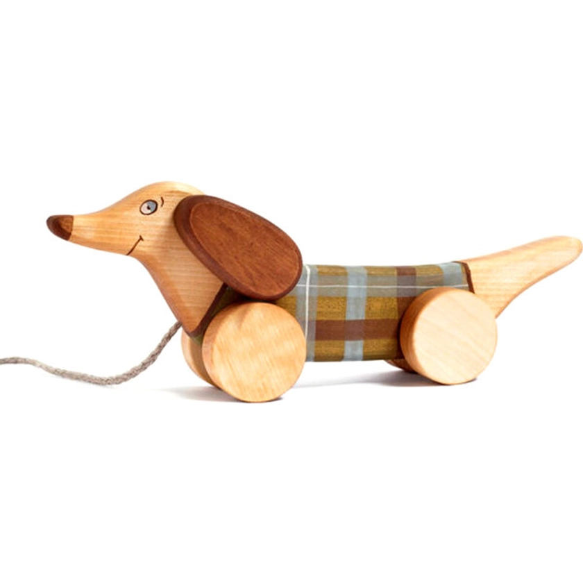 Wooden Dog Pull Toy - Friendly Toys Push & Pull | Maisonette