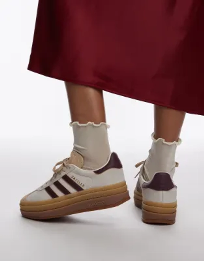 adidas Originals - Exclusivité ASOS - Gazelle Bold - Baskets - Crème et bordeaux | ASOS