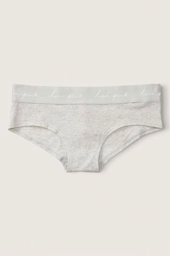 Victoria's Secret PINK Heather Stone Grey Hipster Cotton Logo Knickers