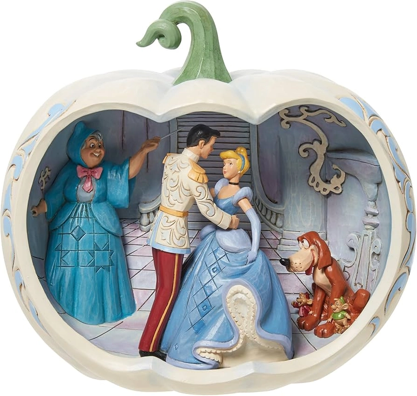 Enesco Jim Shore Disney Traditions Figurine de scène de carrosse Moment Favorite de Cendrillon, 20,3 cm, polyrésine, carbonate de calcium, princesses Disney