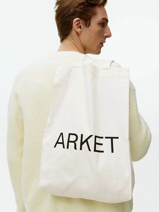 ARKET Canvas Tote Bag - Off-white - Bags - ARKET SE